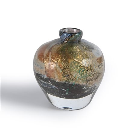 Piccolo vaso in vetro sommerso, Jean Claude Novaro (Francia 1943 - 2014)...