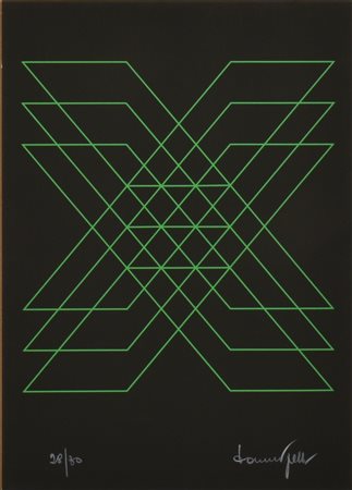 Ignoto COMPOSIZIONE serigrafia su carta, cm 48x34; es. 28/30 firma