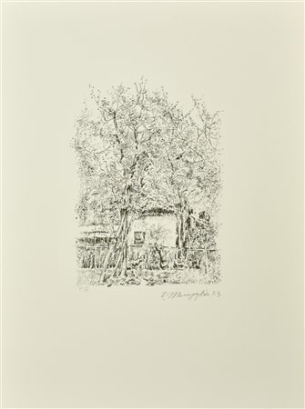 Francesco Monzeglio PRIMAVERA litografia su carta, cm 50x35, es p.a. firma e...