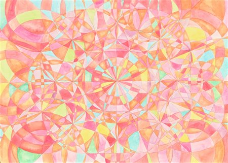 Francesca Zambon COMPOSIZIONE tecnica mista su carta, cm 21x28 sul retro:...