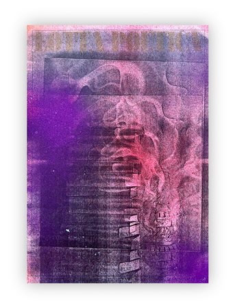 JULIAN BLAINE (1942) - Surimpression au xeros teint 8, 1984