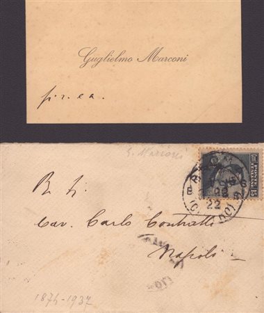  
Marconi, Guglielmo (Bologna, 25 aprile 1874 – Roma, 20 luglio 1937)  
 7x11cm