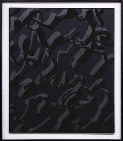 Agostino Ferrari, Evento-scrittura, 1987, tecnica mista su tela, cm 100x80,...