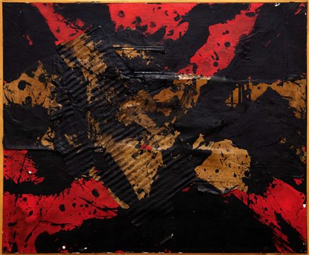Arturo Carmassi, Addio, 1958, tecnica mista su tela, cm 60x72, autentica a...