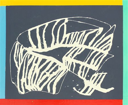 Franca Pisani, Quanta vita, 2017, ossi e lacca su tela, cm 100x120, autentica...