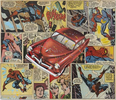 Boontuam Pornpairin, Senza titolo, 2018, collage su tavola, cm 25x30