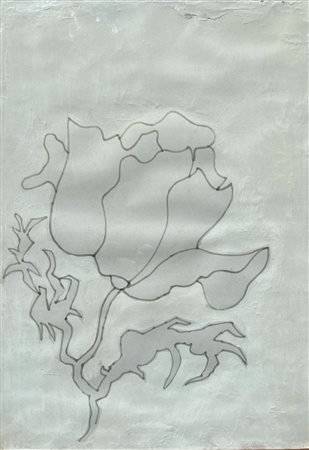 Ettore Sordini (1934 - 2012, ) 
Fiore 
olio su cartoncino 72 x 50 cm