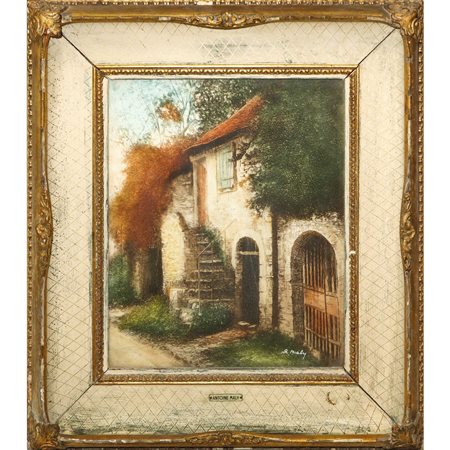 Antoine Maly - Scorcio di casa in campagna, 20° Secolo