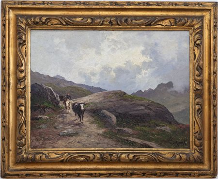 Leonardo Roda Racconigi (CN) 1868 - 1933 Torino, Paesaggio montano 