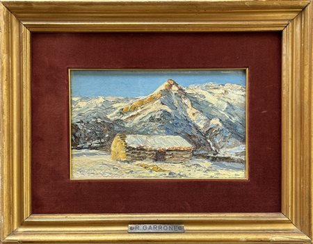 Romolo Garrone Torino 1891 - 1959 Paesaggio Innevato