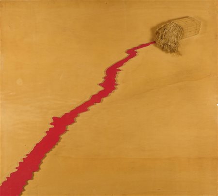 Gianni Ruffi (Firenze, 1938 - ) Dinamite Tecnica mista su legno cm. 81x90x8...