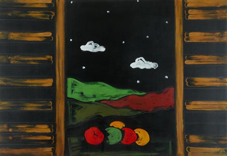 Tano Festa (Roma, 1938 - 1988) Senza titolo Anni '80 Acrilico su tela cm....