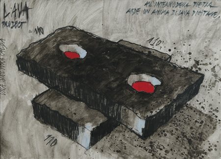 Fabrizio Plessi (Reggio Emilia, 1940 - ) Lava project 2006 Tecnica mista su...