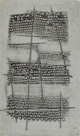 Giorgio Celiberti (Udine, 1929 - ) Pietra incisa 1997 Affresco su tavola cm....