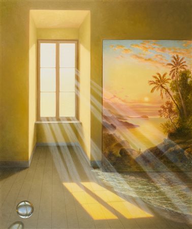 Antonio Nunziante (Napoli, 1956 - ) Immaginaria 2014 Olio su tela cm. 120x100...