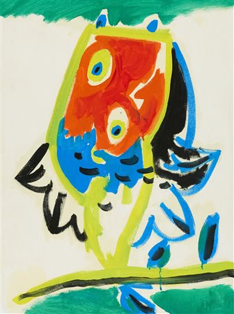 Gianni Dova (Roma, 1925 - Pisa, 1991) L'oiseau Olio su tela cm. 60x45...