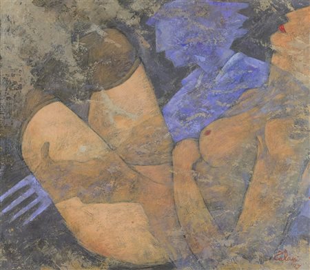 Giampaolo Talani (San Vincenzo, 1955 - Pisa, 2017) La donna sul muro nero...