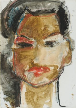 Giovanni Frangi (Milano, 1959 - ) Senza titolo Tecnica mista su carta...