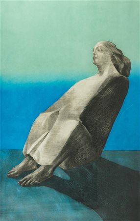 Giuliano Vangi (Barberino di Mugello, 1931 - ) Senza Titolo Acquaforte di cm....