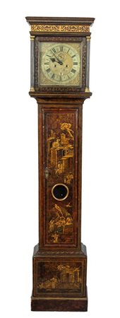 Orologio a torre georgiano inglese a cineserie Giorgio I, 1690 circa Altezza...