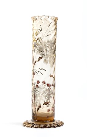 Émile Gallé (Nancy, 1846 - Nancy, 1904) Vaso in vetro Altezza x diametro...