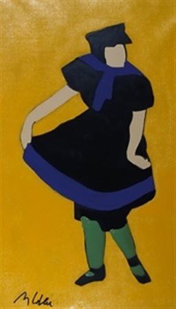 LODOLA MARCO (Dorno Pavia 1955) “Figura” 2001 Olio e tecnica mista su tela...