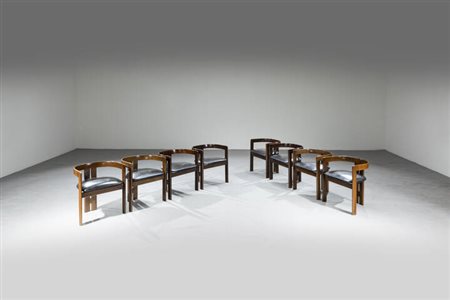 AFRA E TOBIA SCARPA<BR>Otto sedie mod. Pigreco