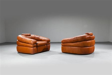 DE PAS, D'URBINO, LOMAZZI<BR>Coppia di poltrone mod. Straccio