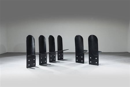 LUIGI SACCARDO<BR>Sei sedie mod. Pellicano