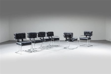 GUIDO FALESCHINI<BR>Sei poltroncine mod. Tucroma