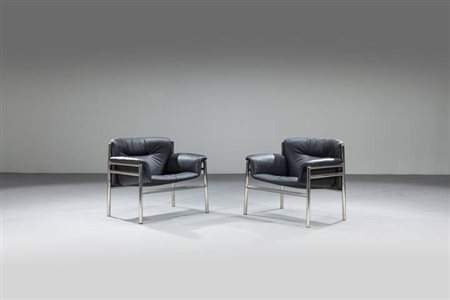 TITO AGNOLI<BR>Coppia di poltrone