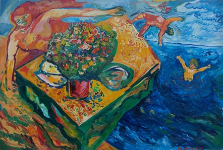 MIMMO GERMANA' Giocare in riva al mare, 1983