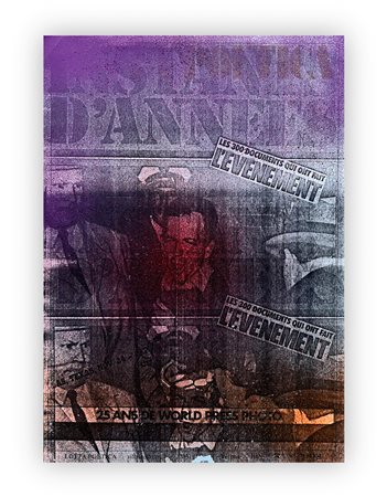 JULIAN BLAINE (1942) - Surimpression au xeros teint 4, 1984