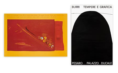 ENZO CUCCHI E ALBERTO BURRI - Lotto unico di 2 locandine