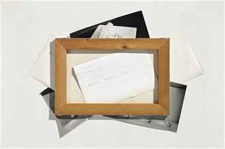 Giulio Paolini (N. 1940) Antologia tela rovesciata e fotografie applicate su...