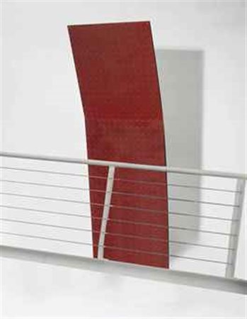 Luciano Fabro (1936-2007) Il nudo (spettatore) ferro dipinto cm 178,3x60x2,5...