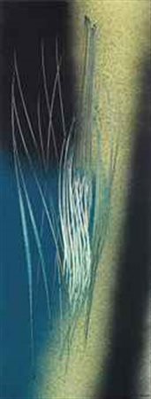 Hans Hartung (1904-1989) T1962 R34 acrilico su tela cm 130x50,5 Eseguito nel...