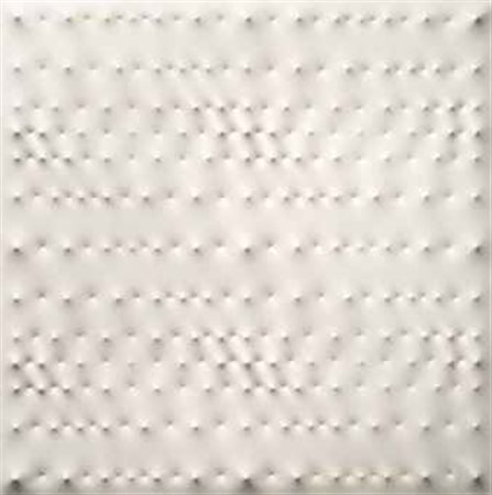 Enrico Castellani (N. 1930) Superficie bianca acrilico su tela cm 120x120...