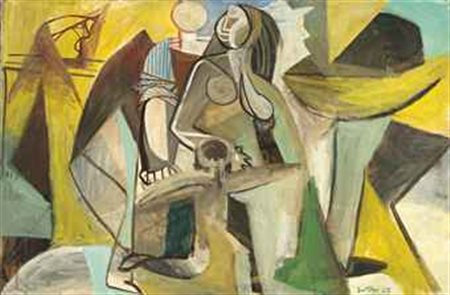 Renato Guttuso (1912-1987) L'occupazione delle terre olio su tela cm...