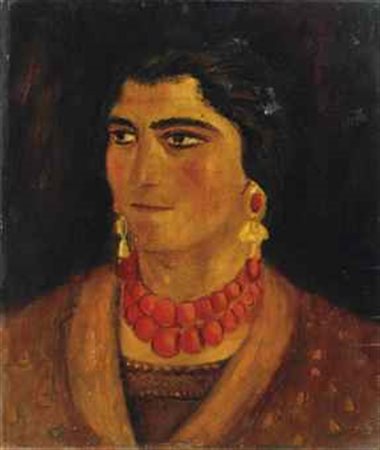 Scipione (1904-1933) La ciociara olio su tavola cm 47x40 Eseguito nel 1930 c....