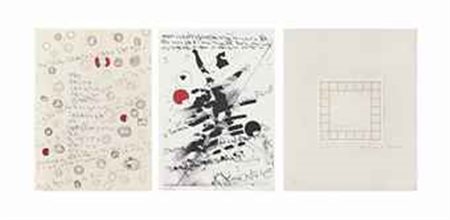 Alighiero Boetti (1940-1994) Lotto di tre opere a) Senza titolo (Mille grazie...