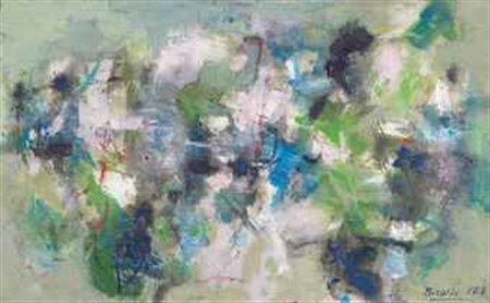 Renato Birolli (1905-1959) Il blu lontano (Espansione) olio su tela cm...