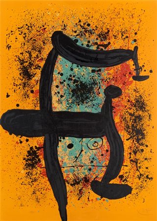 Joan Miró "La cueilleuse d'orange" 1969
litografia a colori
cm 84x60
Firmato e n