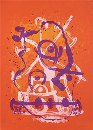 Joan Miró "Chevauchée - violet rouge" 1969
litografia a colori
cm 84x60
Firmato