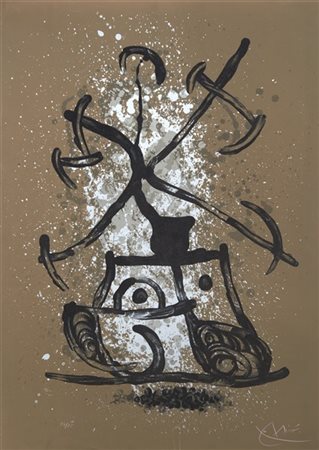 Joan Miró "L'entraîneuse brun" 1969
litografia a colori
cm 85x60,5
Firmato e num