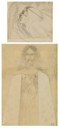 JAN TOOROP "Senza titolo" 1914
due tecniche miste su carta
cm 9,5x11; cm 19x13,5