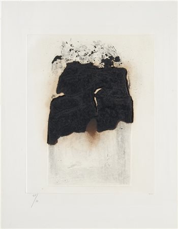 Alberto Burri "Combustione 1" 1965
acquaforte acquatinta
lastra cm 38x30,5; fogl