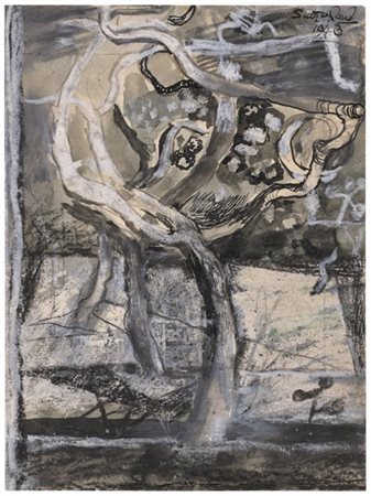 Graham Sutherland "Senza titolo" 1943
tecnica mista su carta
cm 22,5x16,5
Firmat