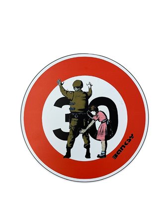 Banksy (after) “Girl frisking soldier” 