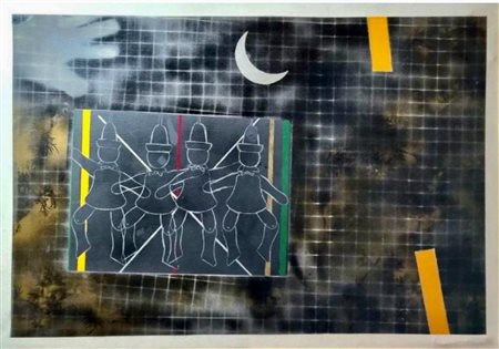 Franco Angeli “Marionette” metà anni ‘80